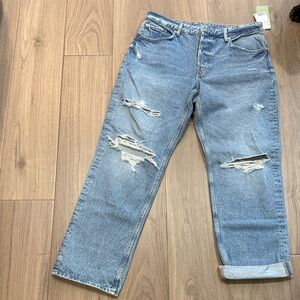 H&M Blue Distressed Women Jeans